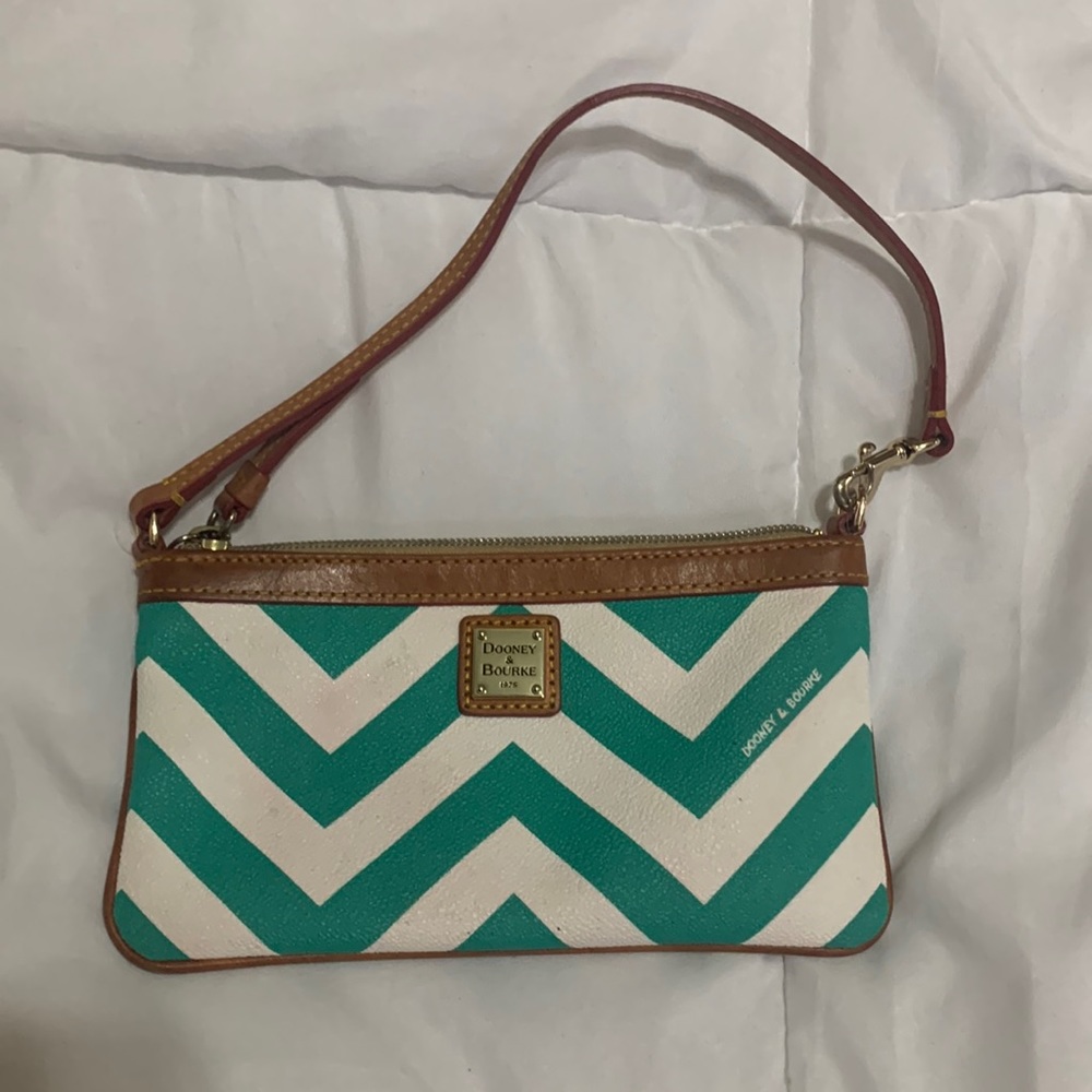 Authentic Dooney Bourke "chevron" wristlet